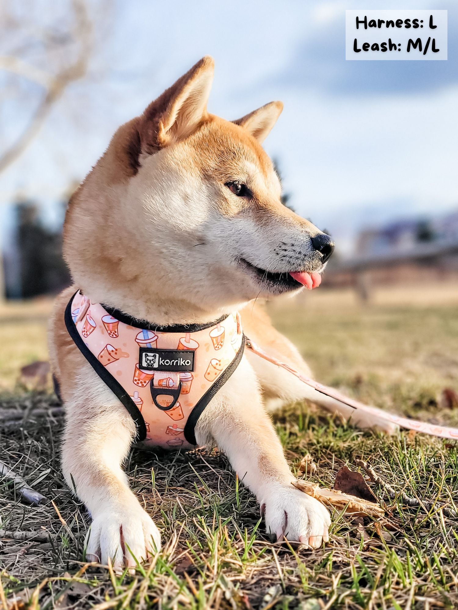 Adjustable Dog Harness - Milk Tea